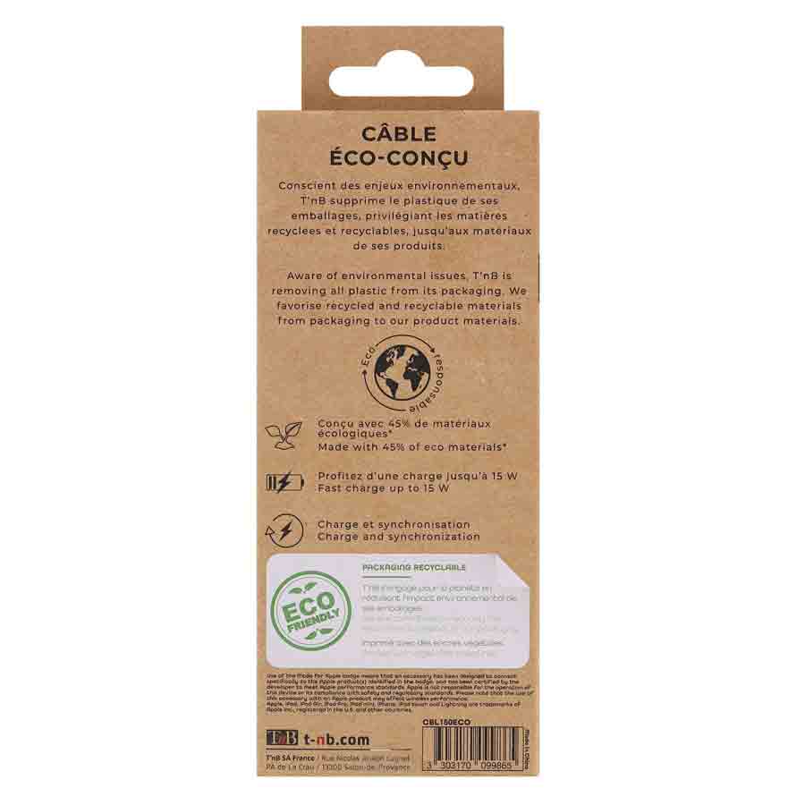 USB-Lightning-Kabel 2.0, Eco, 1,5 m, von t'nb - ATU