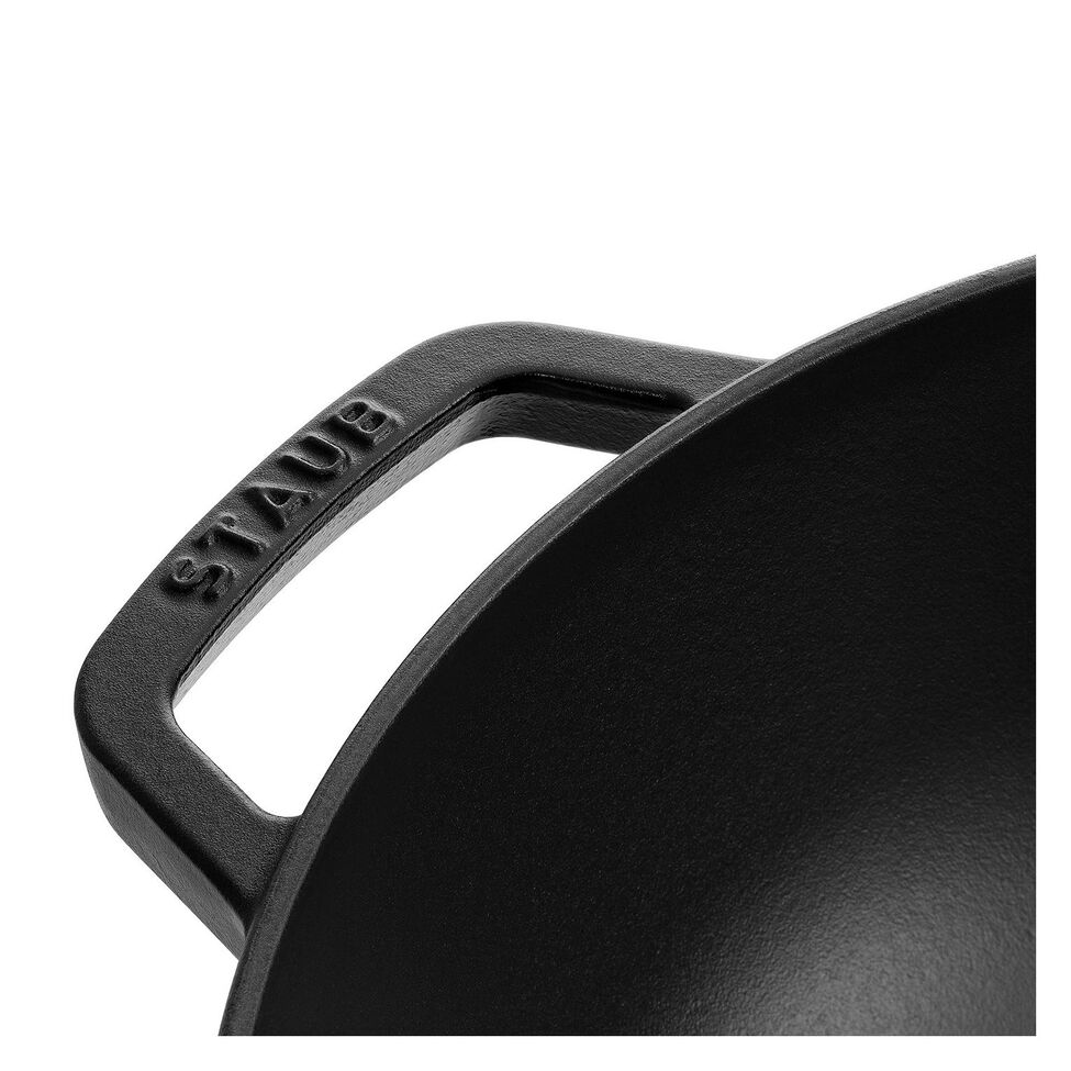 Wok mit Glasdeckel 30 cm, Gusseisen