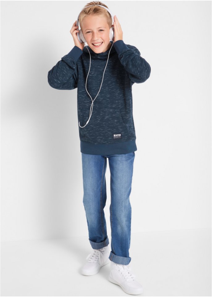Jungen Kapuzensweatshirt, meliert