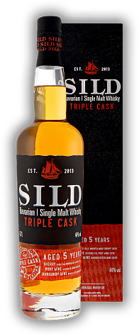SILD Bavarian Single Malt Whisky Triple Cask 44% SILD Bavarian Single Malt Whisky Triple Cask 44%  Alter 5 J. - 0,7	 Liter - Vol 42%