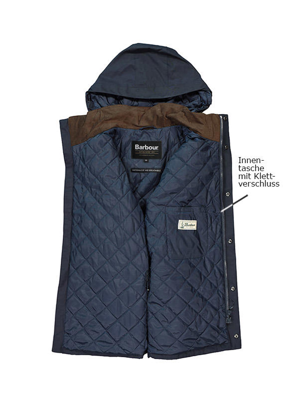 Barbour, Jacke Brockstone, Baumwolle wasserabweisend, navy