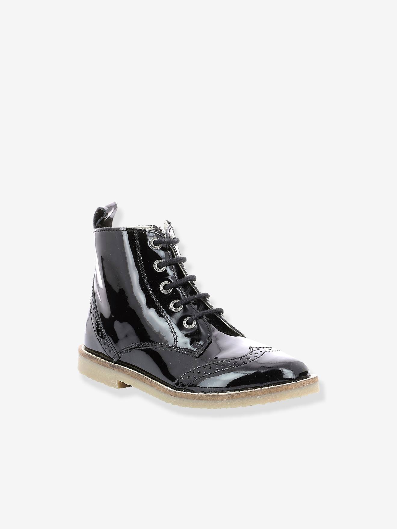 Bottillons cuir fille Tyrol KICKERS® noir