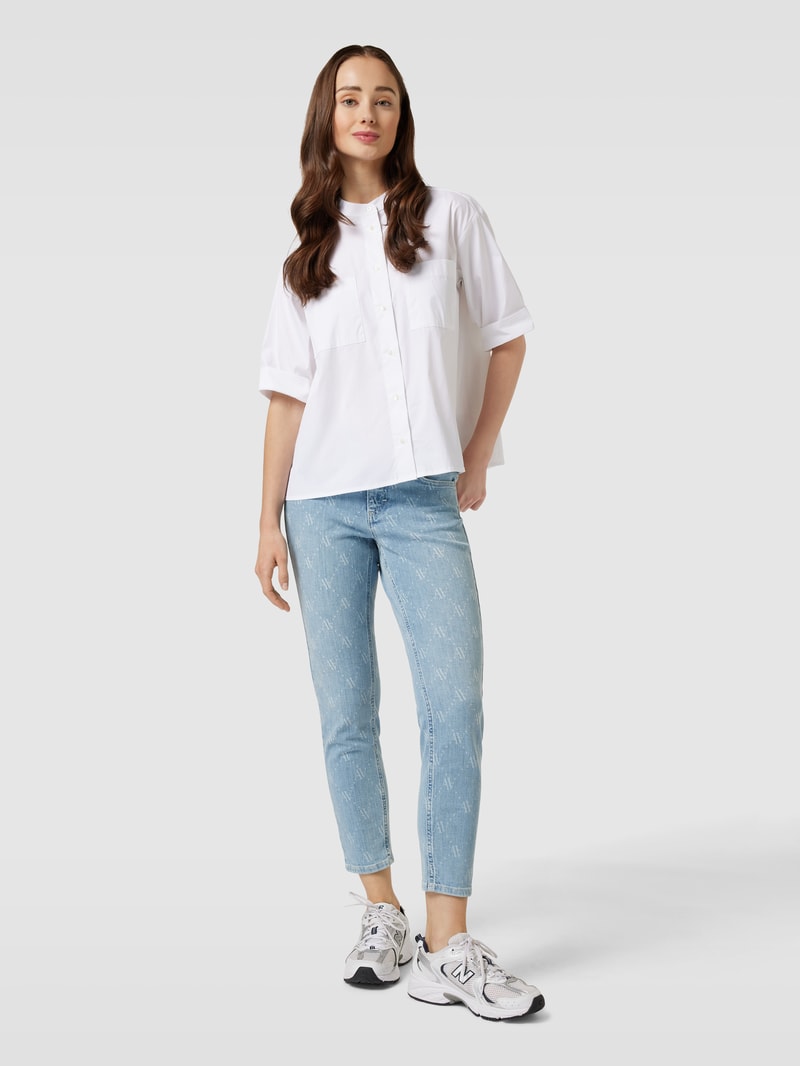 Jeans mit Allover-Print Modell 'ORNELLA' in hellblau