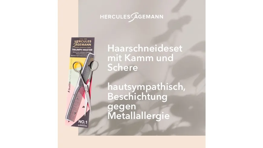 HERCULES Sägemann Scherenset Haarschneideschere + Haarschneidekamm