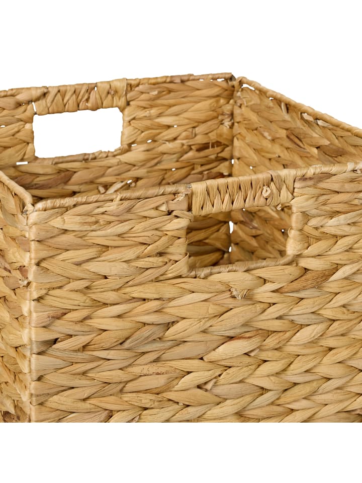 relaxdays 2 x Aufbewahrungskorb in Natur - (B)30 x (H)30 x (T)30 cm günstig kaufen onesize