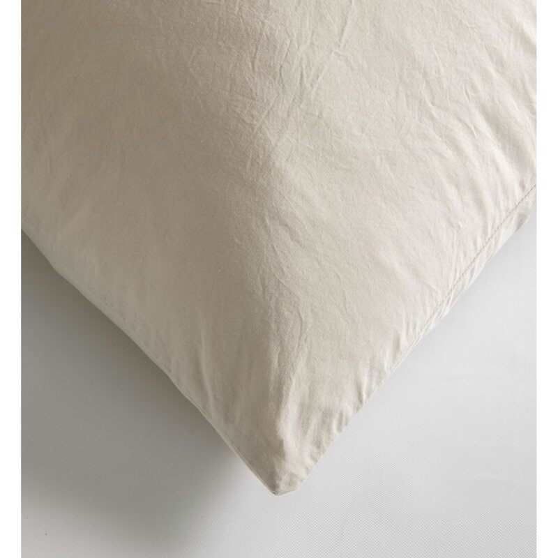 Taie d’oreiller en Percale de Coton Bio lavé