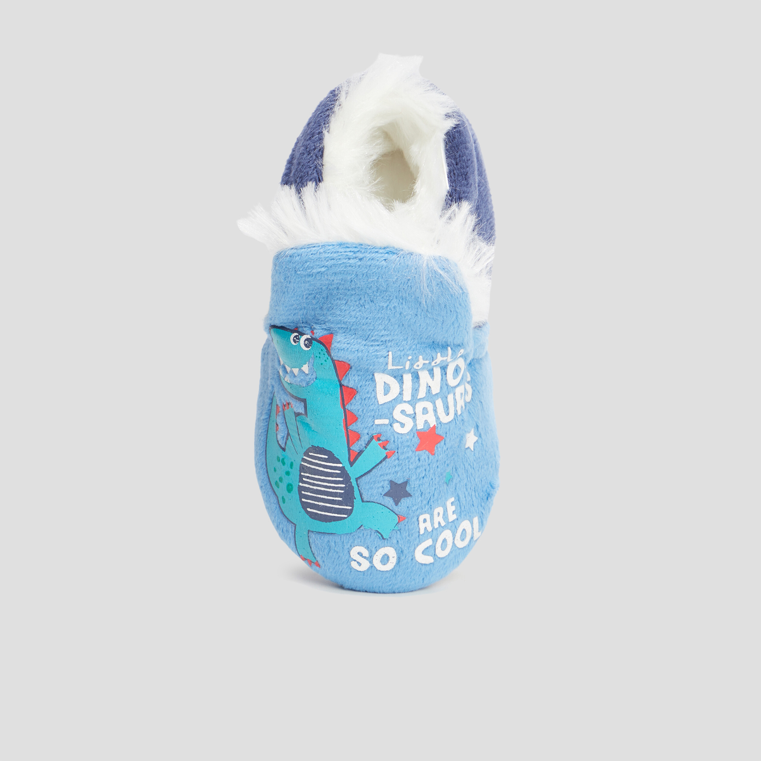 Chaussons sans gêne fourrés bleu bébé garçon | La Halle