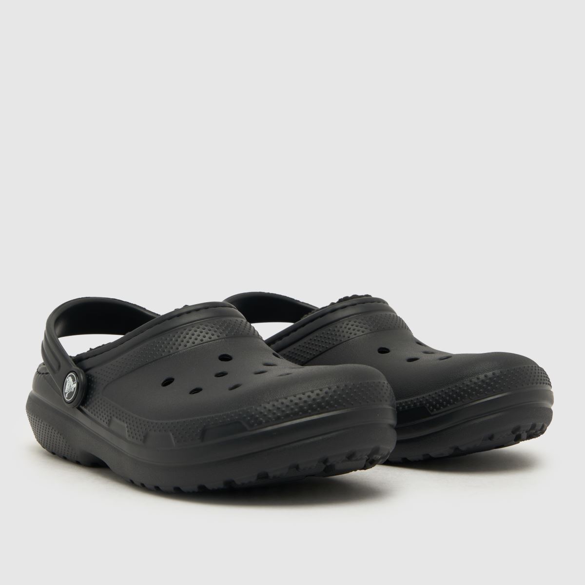 Crocs svarta klassiska fodrade träskor Barnsandaler
