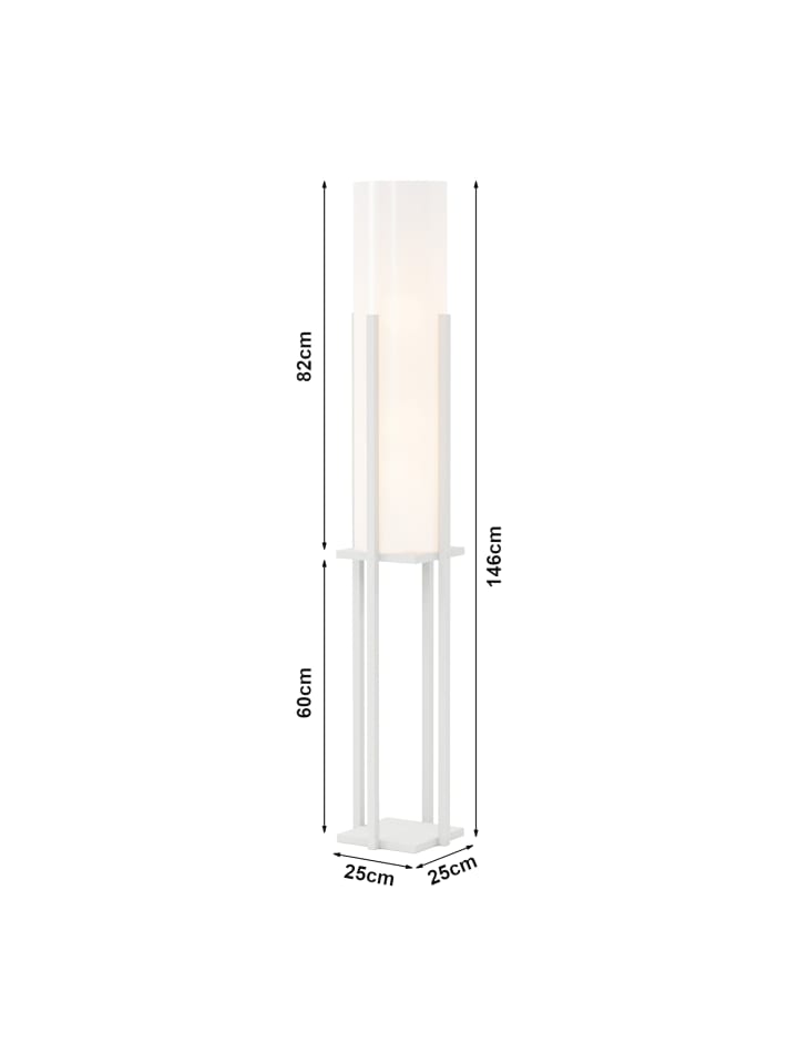 lux.pro Stehleuchte Gisborne in Weiß (H)146cm (B)25cm (T)25cm günstig kaufen onesize