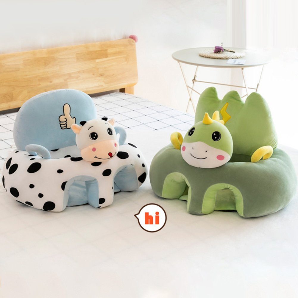 Blusmart Kindersofa Cartoon Tiere Baby Soft Sofa Stützstuhl Bequemer Sitzstuhl Mit Zwei