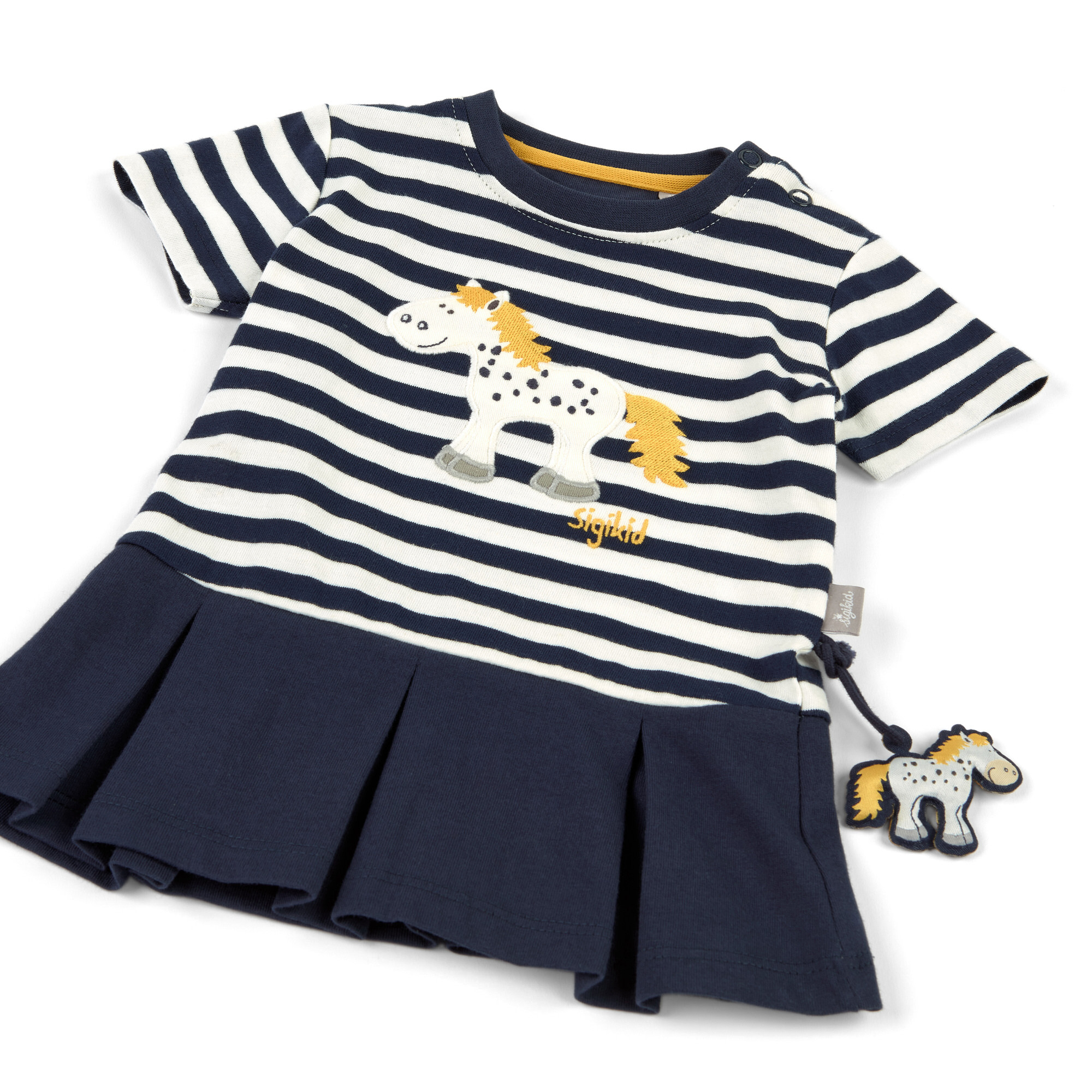 Baby Kleid Pony, blau-weiß geringelt