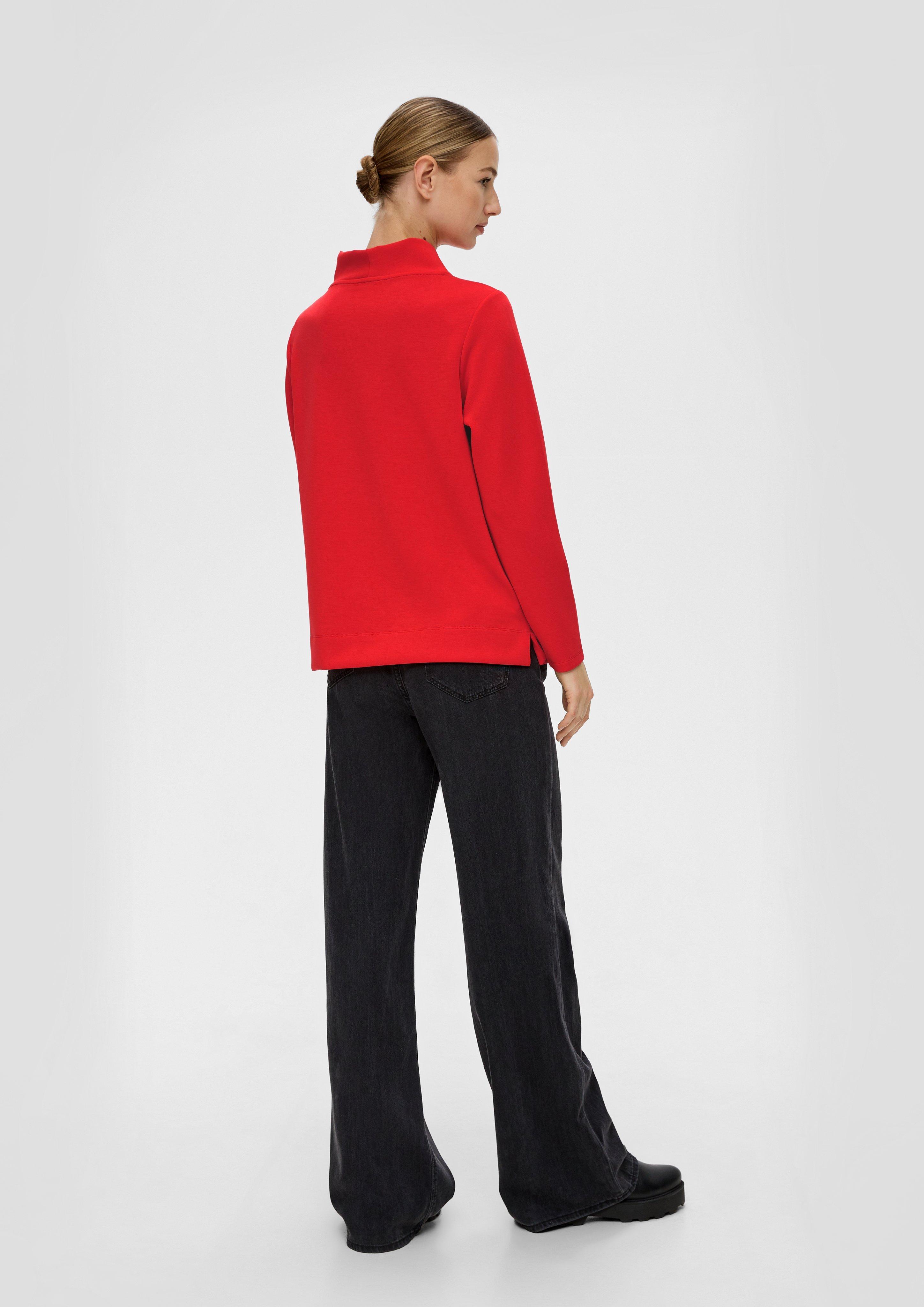 Scuba-Sweatshirt mit drapiertem Kragen  2143004-3074