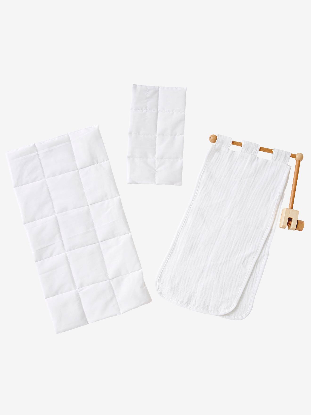 Ciel de lit pour lit poupon en bois FSC® blanc