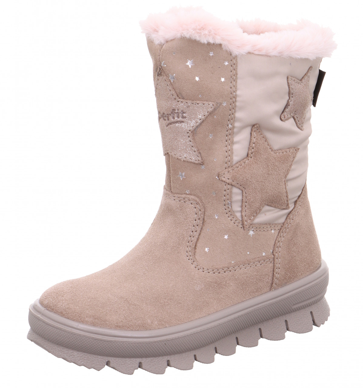 FLAVIA - Beige Stiefel mit Reißverschluss