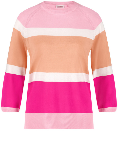 3/4 Arm Pullover mit Colourblocking