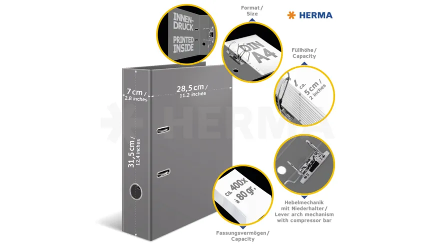 HERMA Motiv-Ordner A4 Pasta 7cm breit