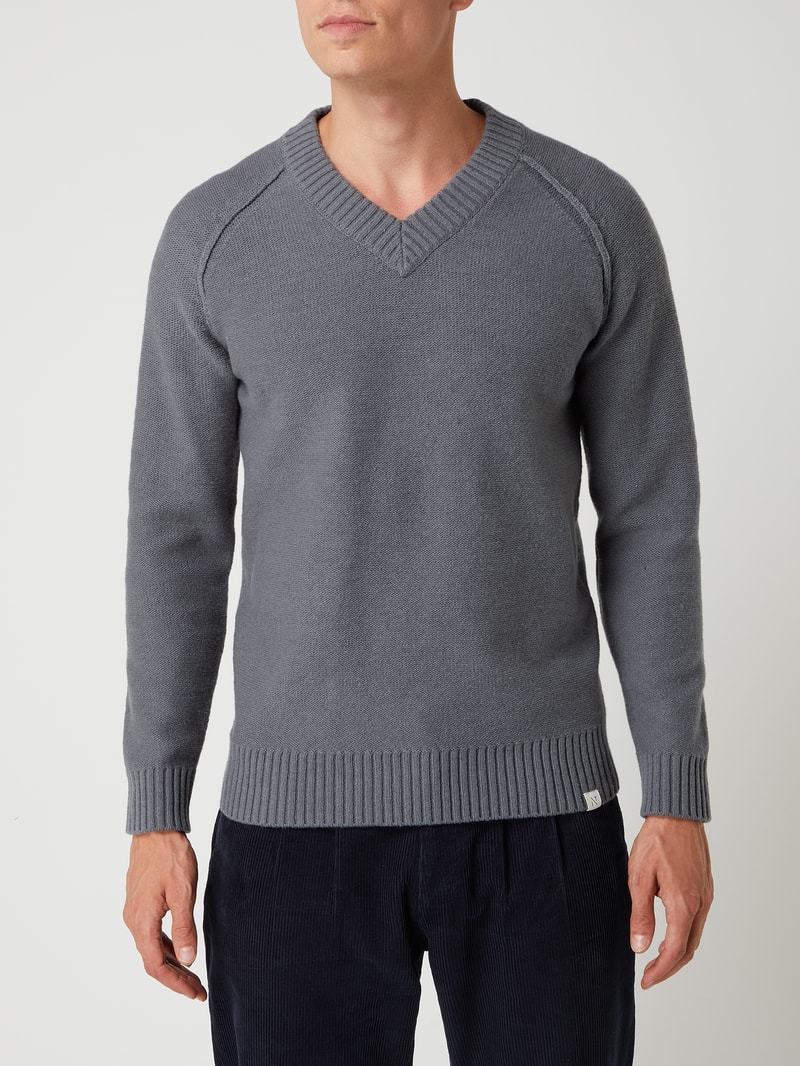 Pullover aus Wollmischung in jeans