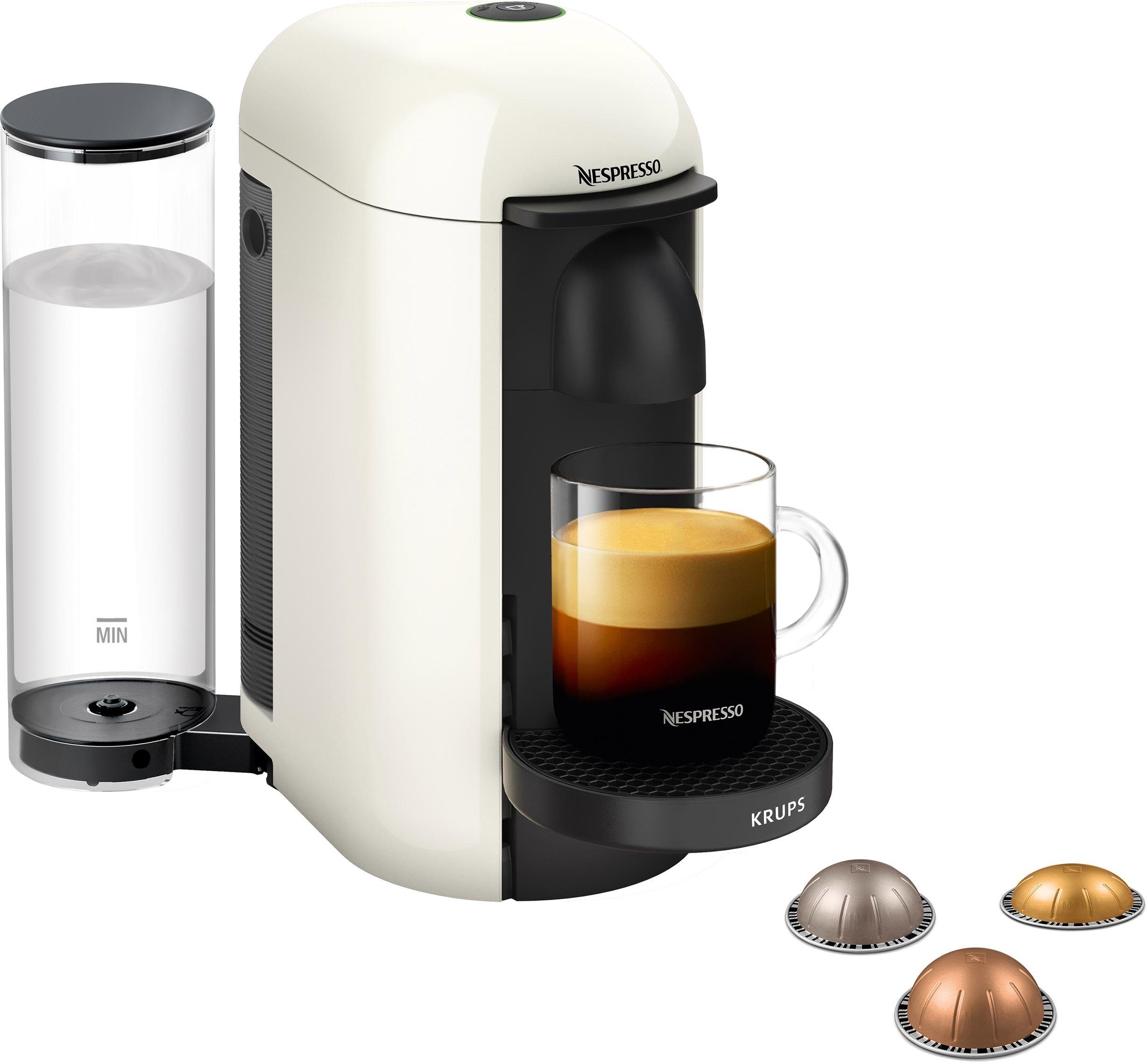 Nespresso Kapselmaschine XN9031 Vertuo Plus von Krups, Kapselerkennung durch Barcode, inkl. Willkommenspaket mit 12 Kapseln
