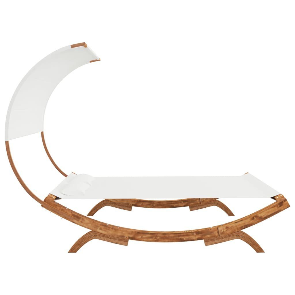 vidaXL Hängematte Hängematte mit Dach 165x210x155 cm Bugholz Massiv Creme