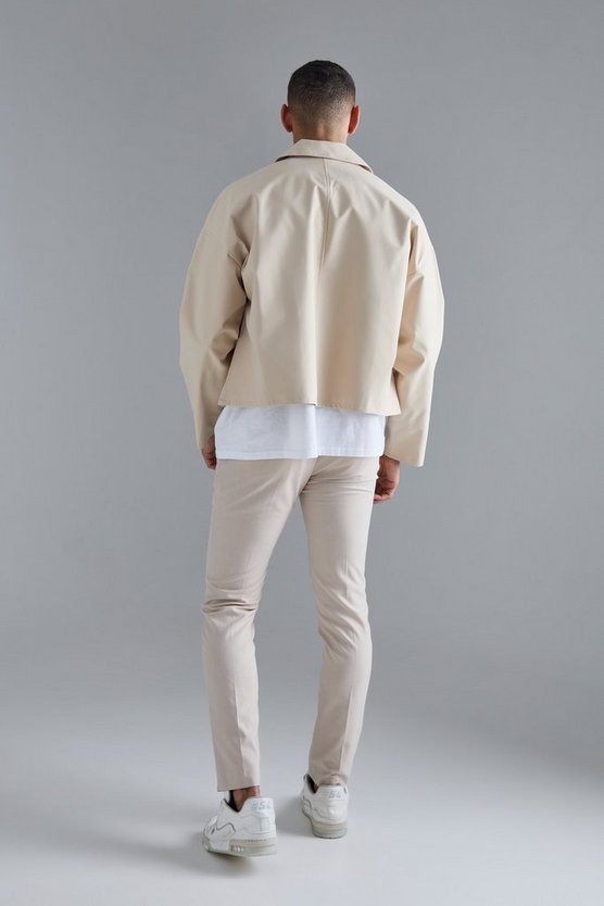 Kurzer zweireihiger Trenchcoat