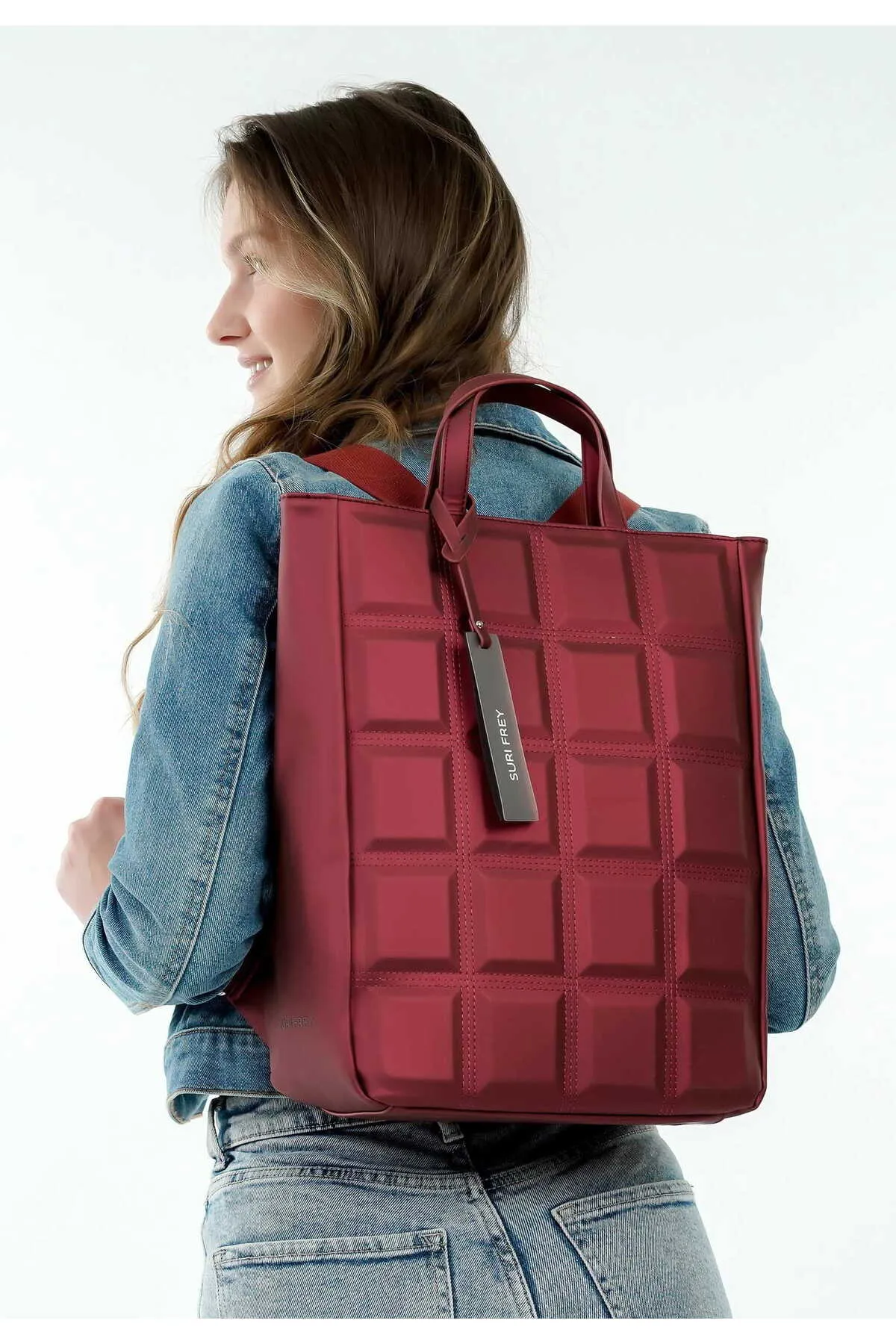 SURI FREY  Rucksack - Rot - Unifarben