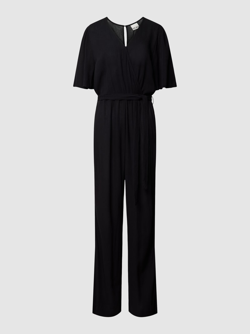 Jumpsuit mit V-Ausschnitt Modell 'Marrakech' in schwarz