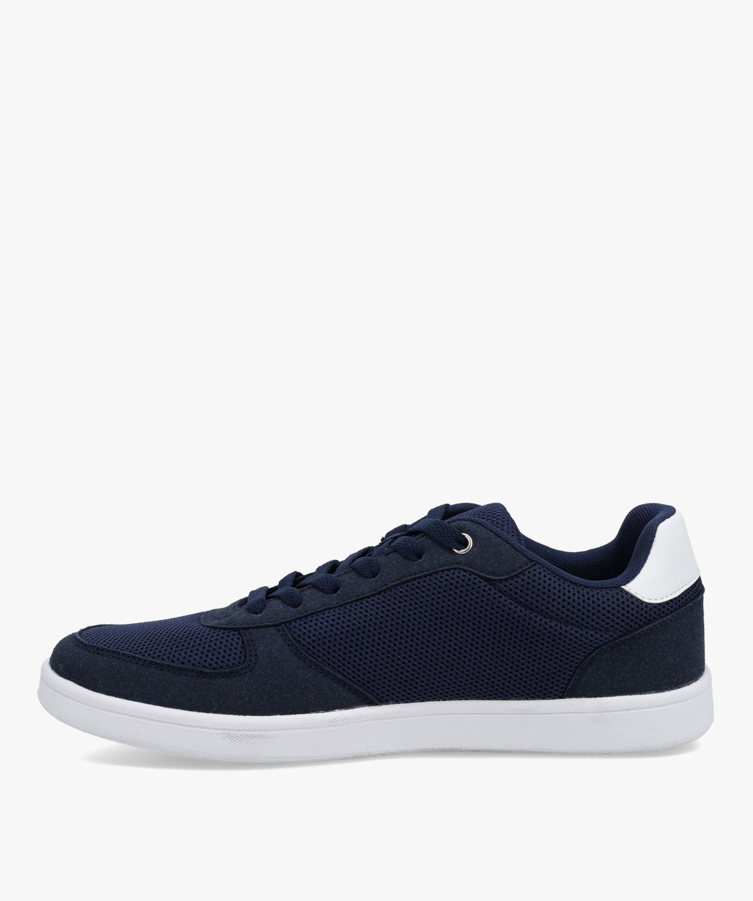 Baskets homme style casual bicolores à lacets marine | GEMO