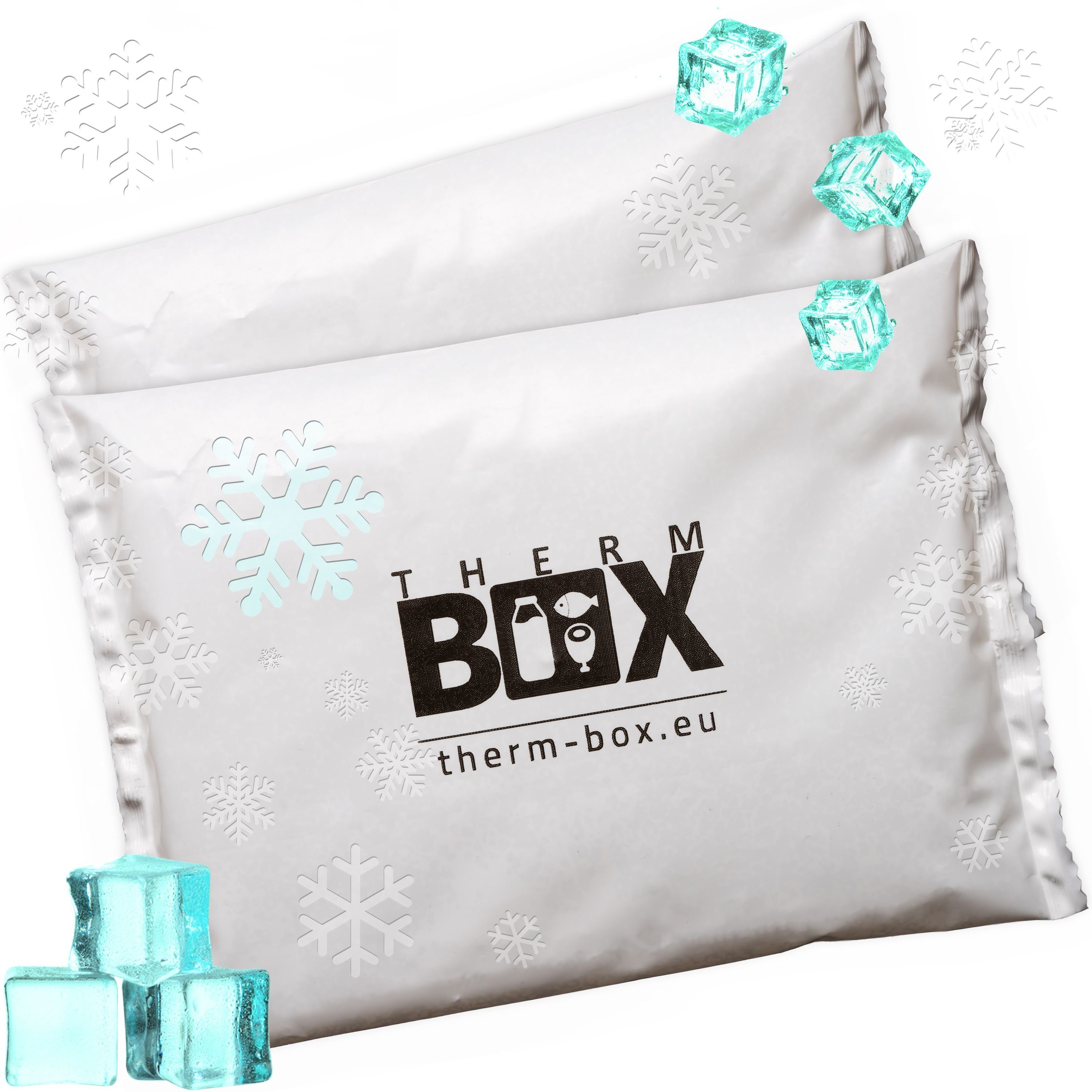 THERM-BOX Kühlakku Profi Kühlakku für Kühlbox, Groß 450g Wiederverwendbar Kühlpad Kühlpack Kühlbeutel Kühlkissen