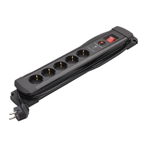 Vetec 46.530.05 Nylonkontaktblokk 5-veis - 1,5m - H05VV-F - 3 G 1,5 mm² med overspenningsvern
