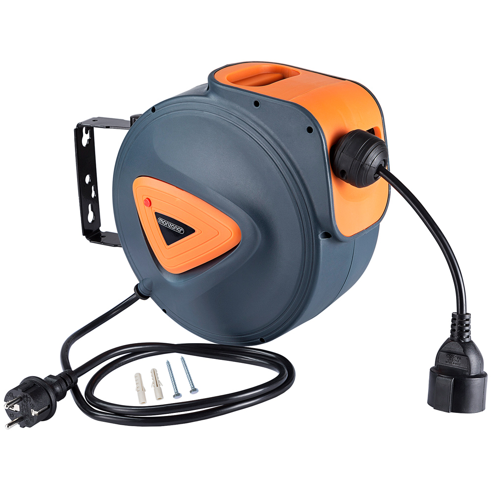 Casaria Gardebruk® Automatik Kabeltrommel 15m 1,5m Anschlusskabel