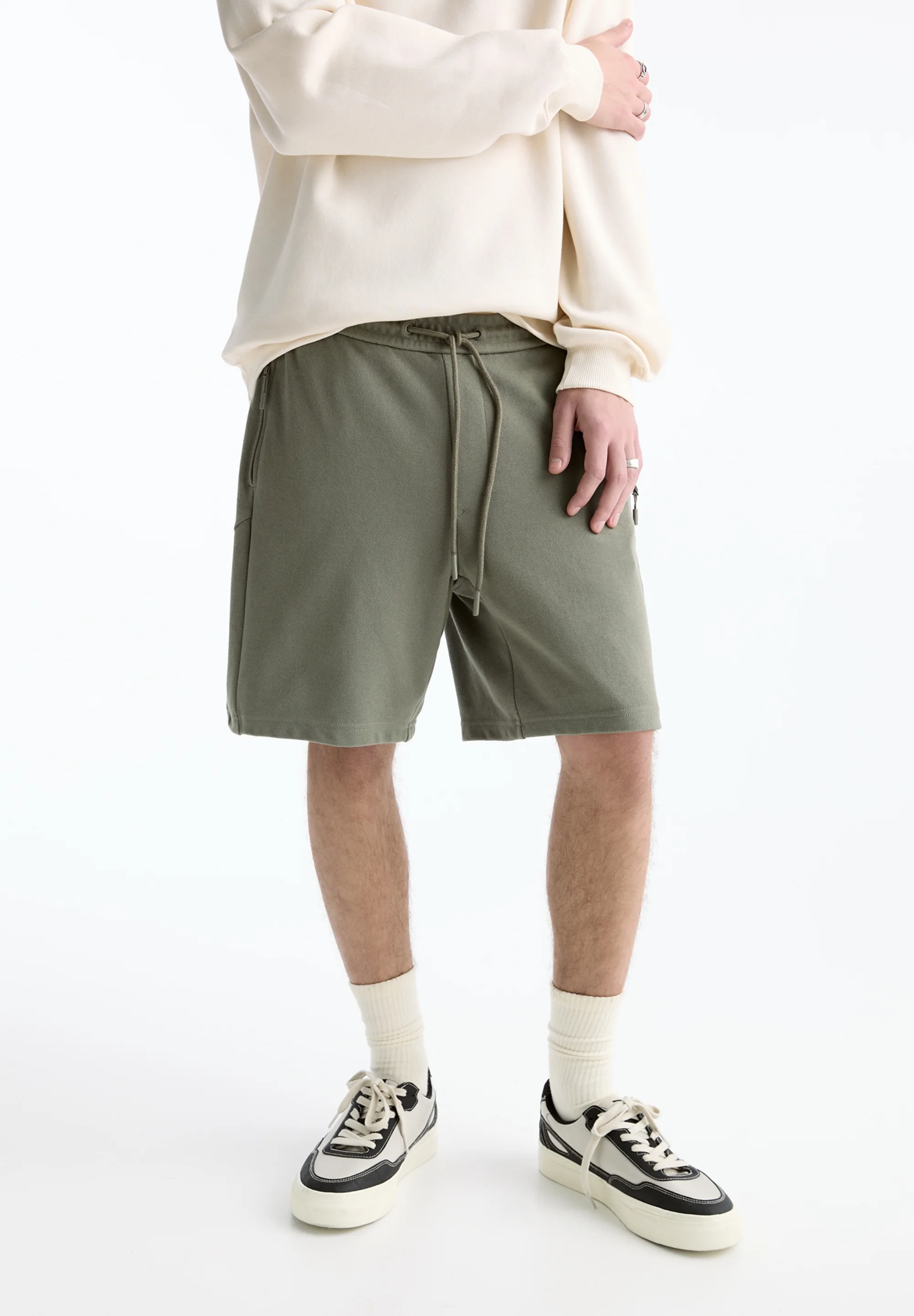 PULL&BEAR JOGGER - BERMUDA - Pantalón deportivo