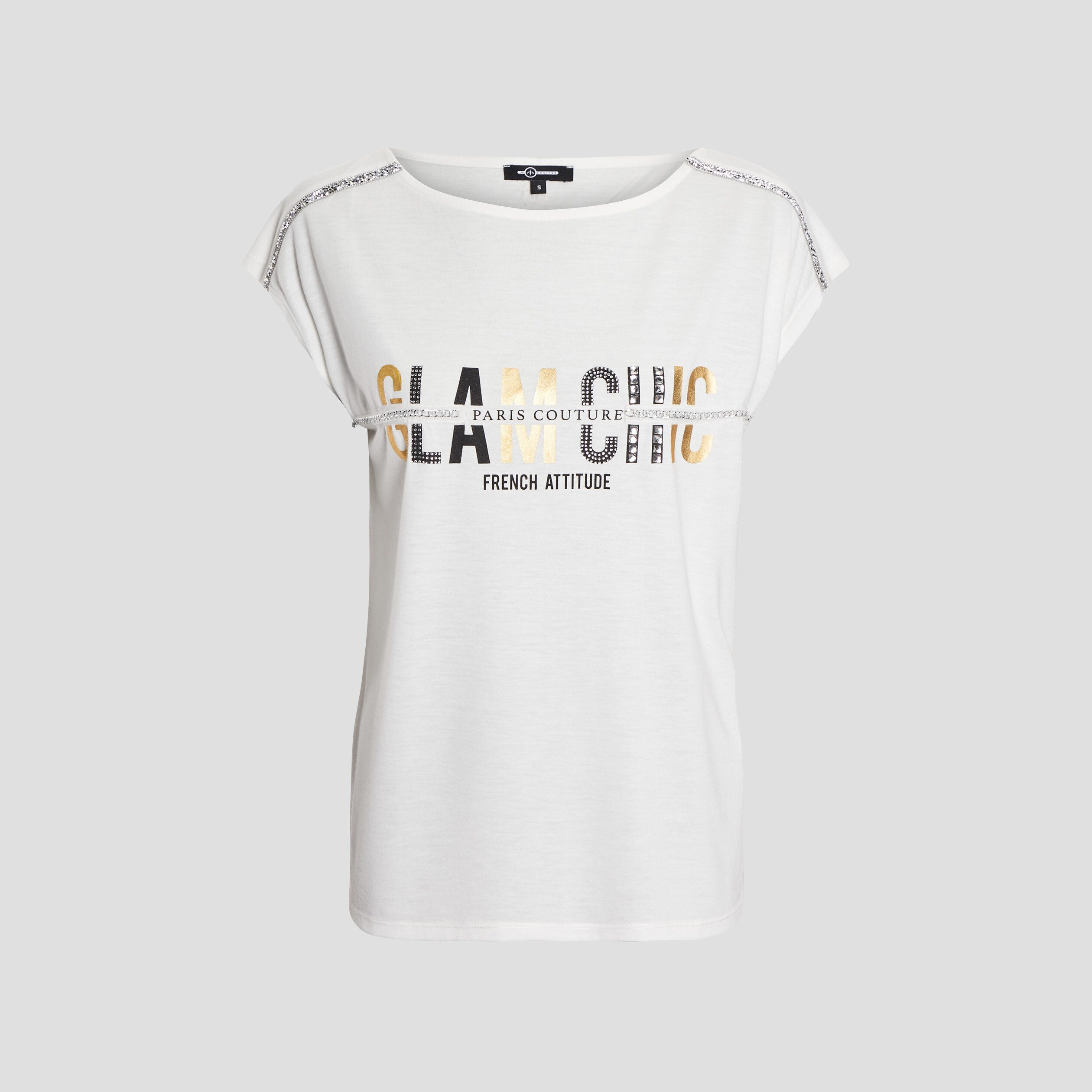 T-shirt manches courtes ivoire femme | La Halle