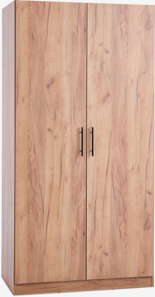 VIBY VIBY 101x200 skap, 2 dører, naturlig eikfarge