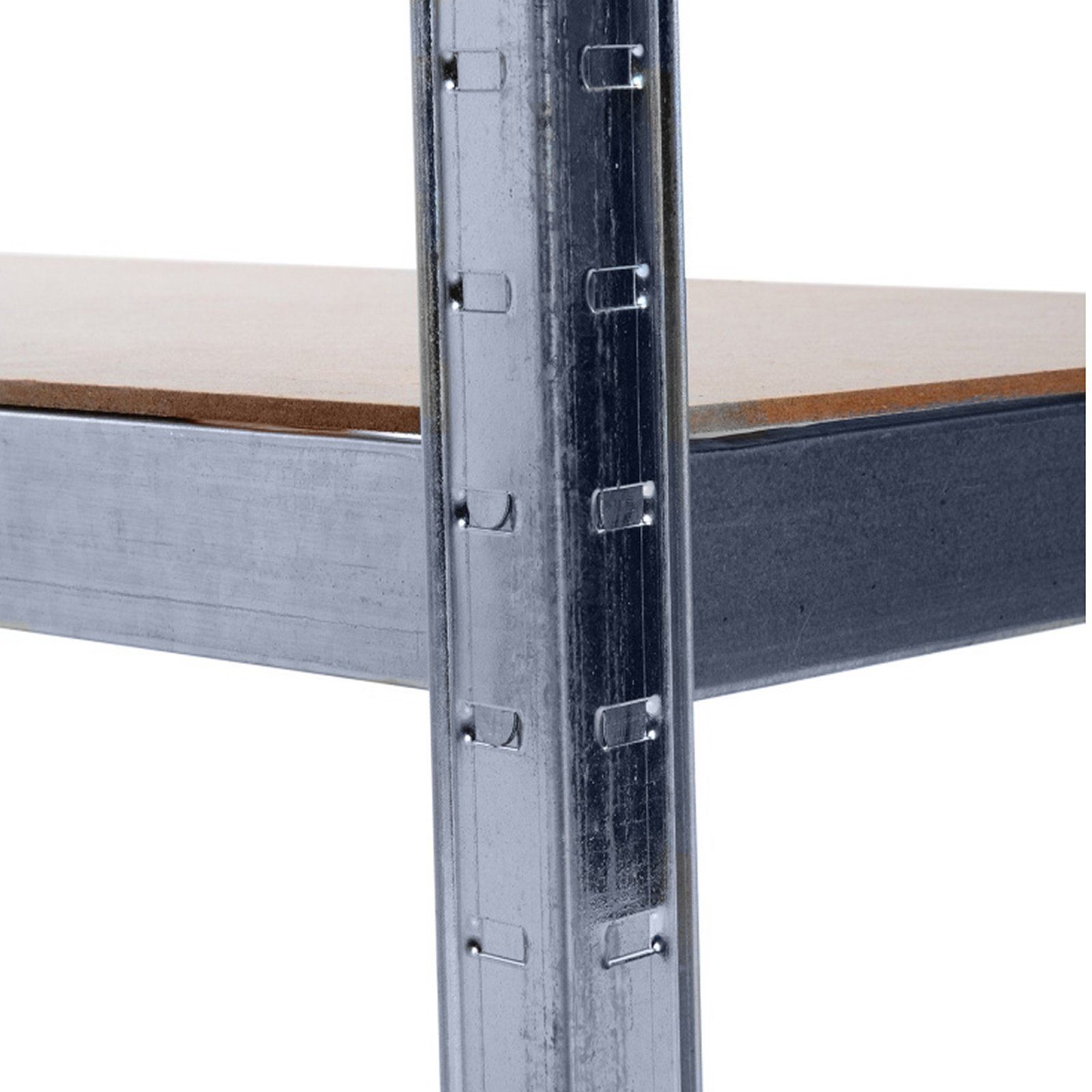 Grafner Schwerlastregal Lagerregal 180x90x40 cm mit 5 Böden max. 875 kg Metall verzinkt, Stck, Kellerregal Steckregal Werkstattregal TÜV / GS geprüft