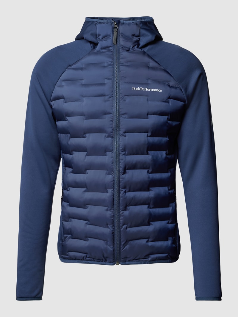 Steppjacke mit Kapuze Modell 'Argon' in marineblau