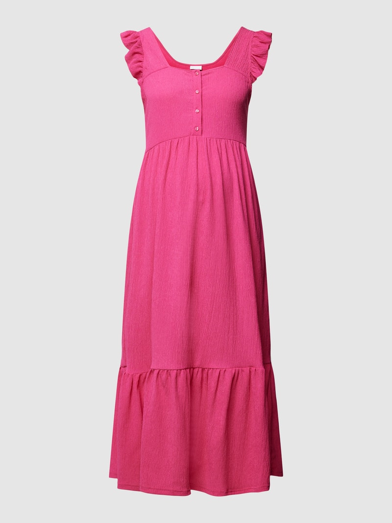 Umstands-Kleid mit kurzer Knopfleiste in pink