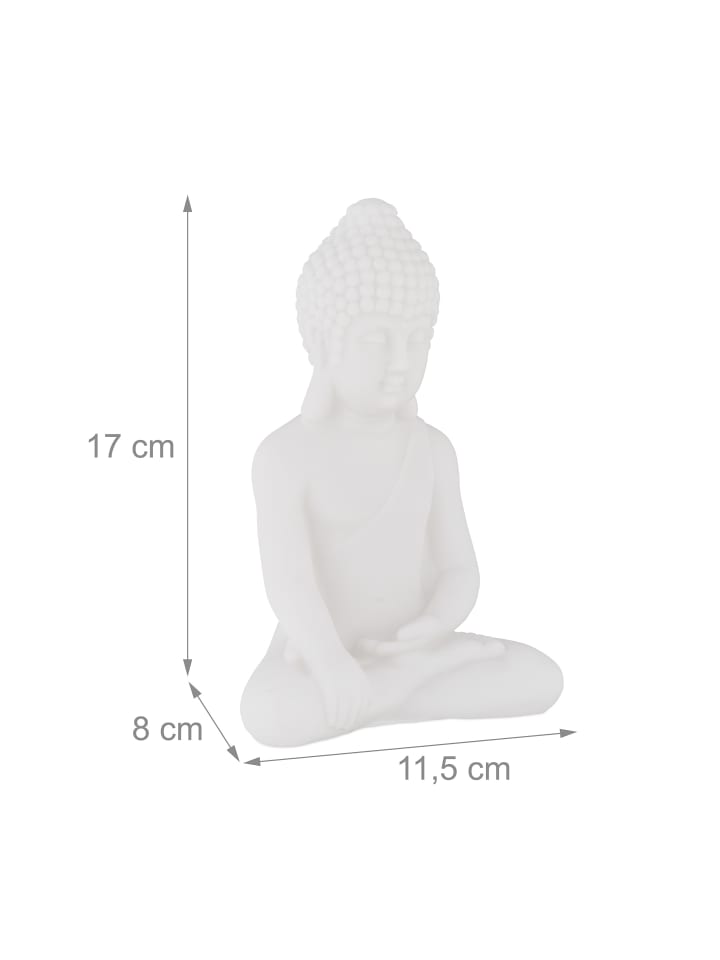 relaxdays Buddha-Figur in Weiß - (H)17 cm günstig kaufen onesize
