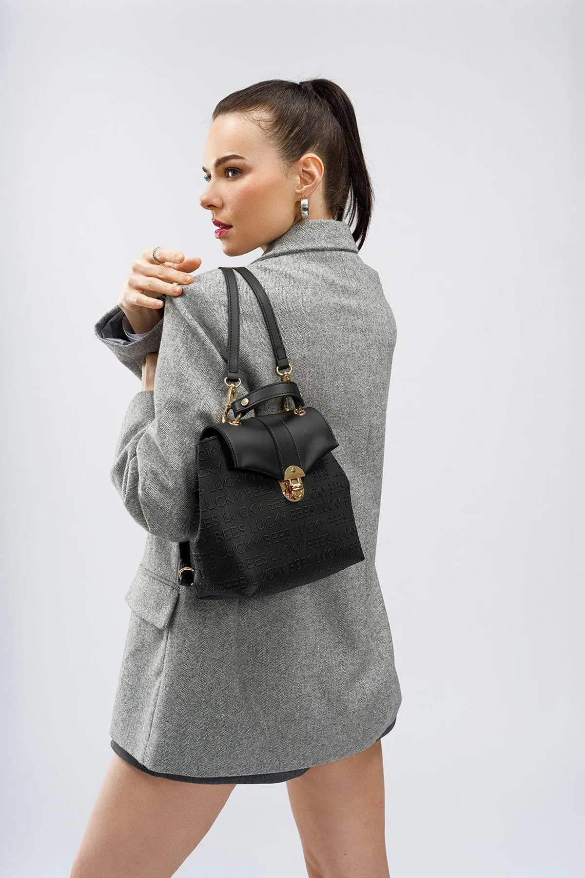 Lucky Bees  Rucksack - Schwarz - Unifarben