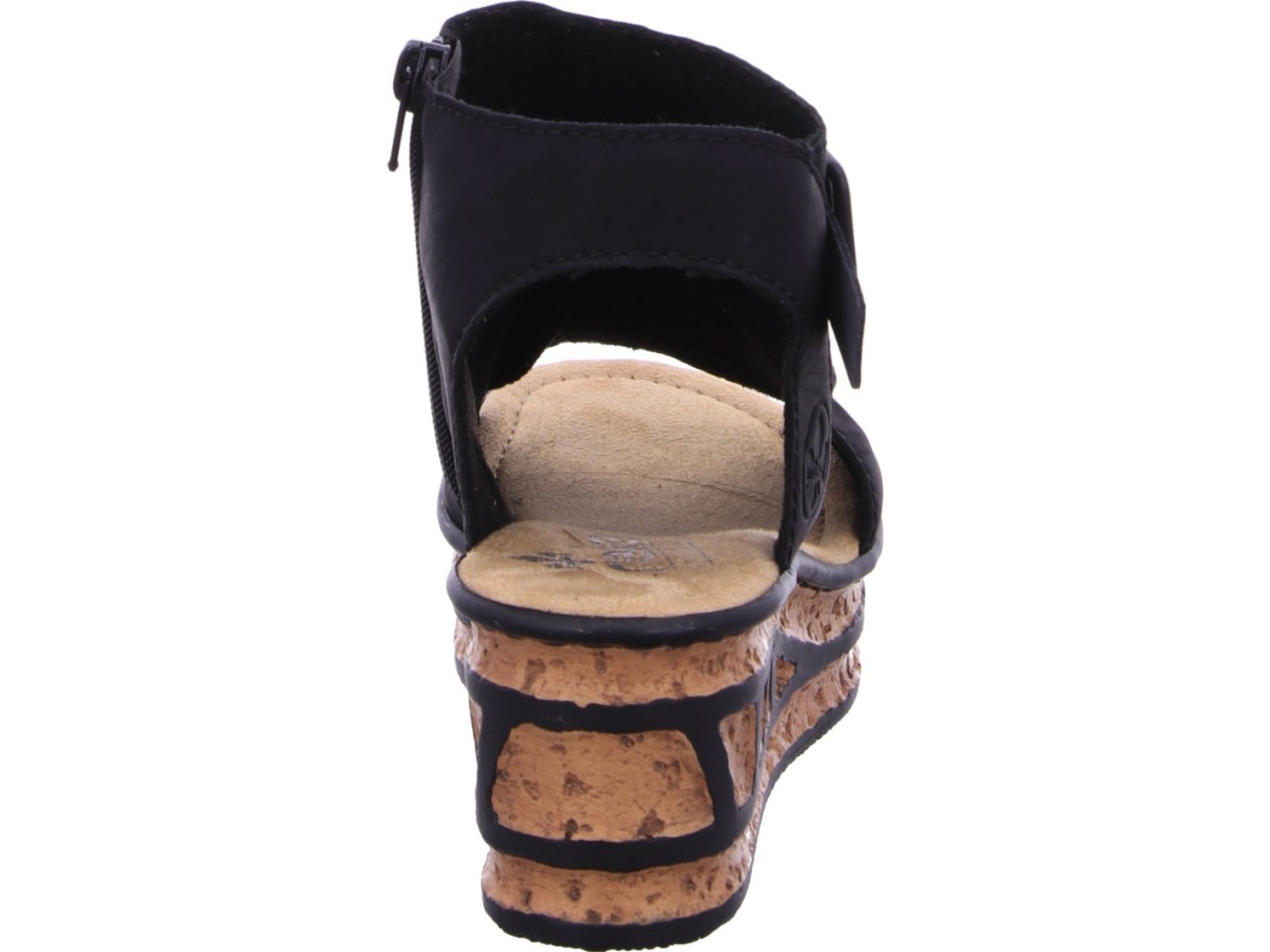 RIEKER Klassische Sandalen schwarz