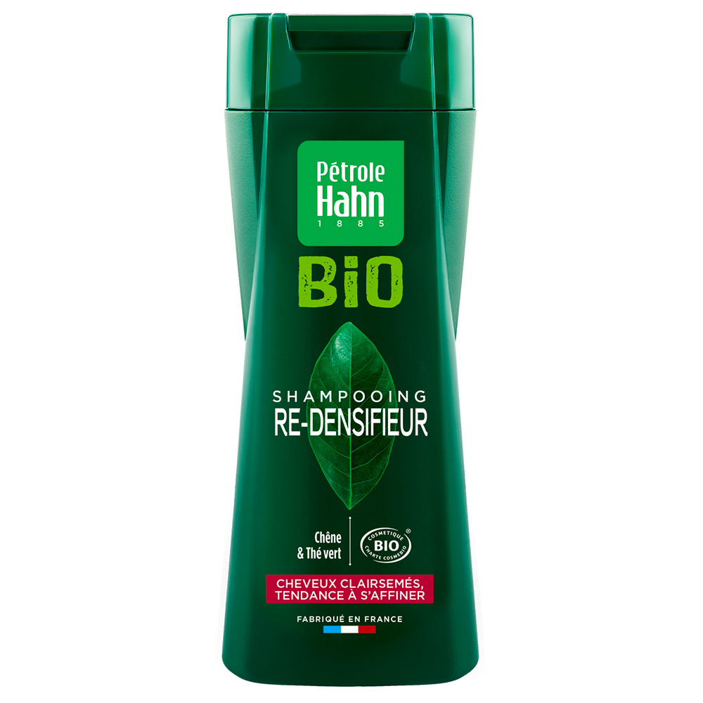 Pétrole Hahn Shampooing Re-Densifieur certifié BIO Chêne & Thé Vert Shampooing re-densifieur pour cheveux clairsemés