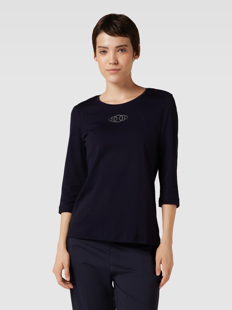 Longsleeve mit 3/4-Arm in dunkelblau