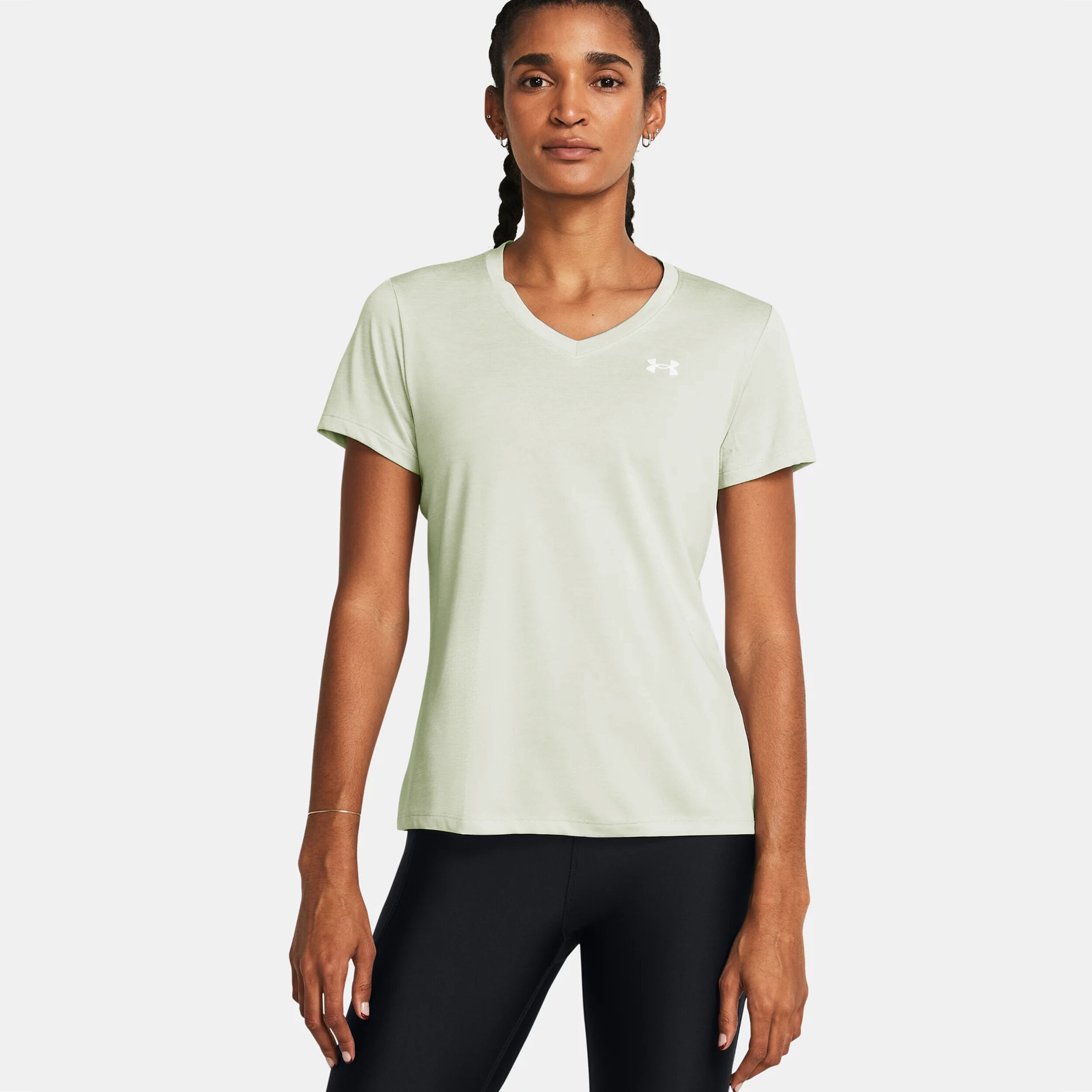 Tech 1/2 Zip- Twist T-Shirt Damen - Grün