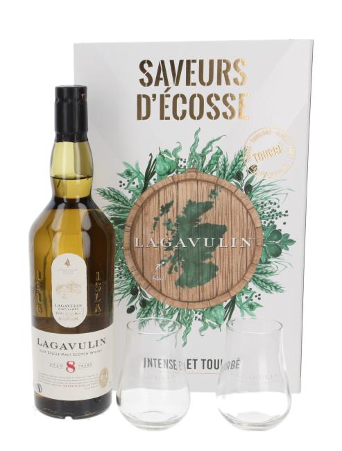 Lagavulin mit 2 Gläsern 0,7 l·48 % vol