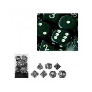 Black-White 7-Würfel Set (undurchsichtig)