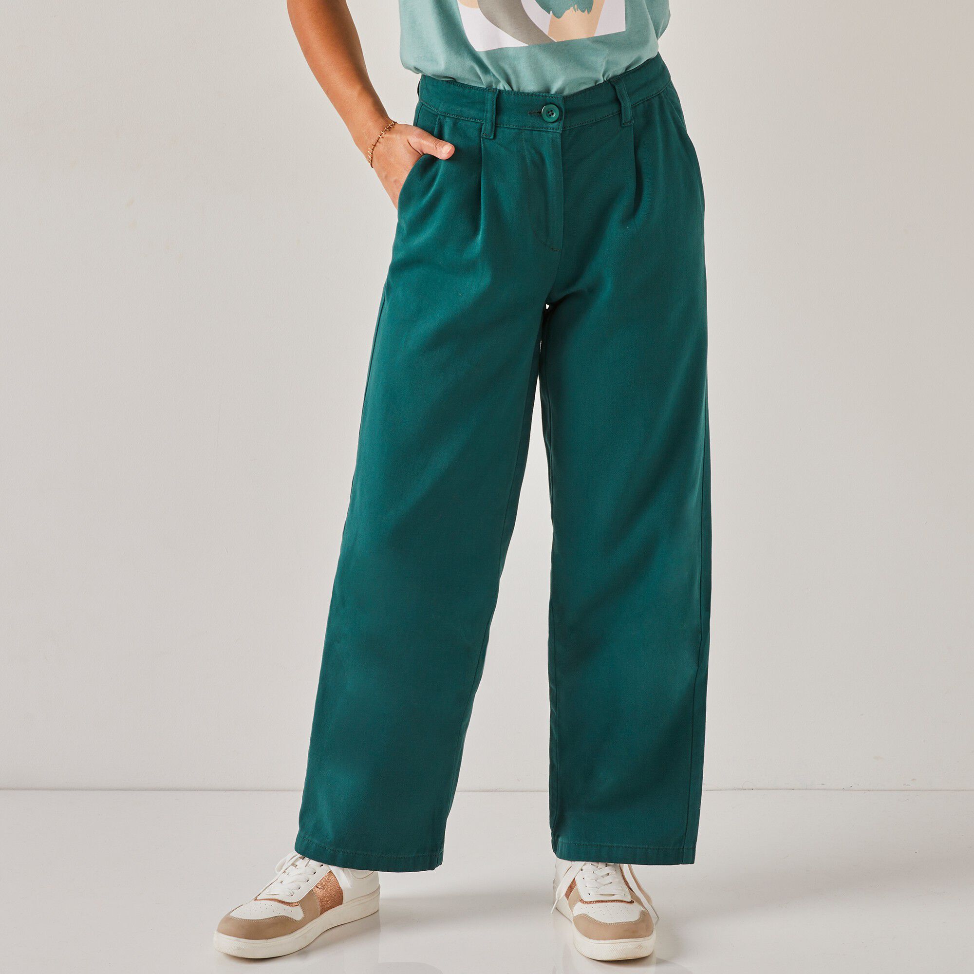 Pantalon droit large, spéciale petites