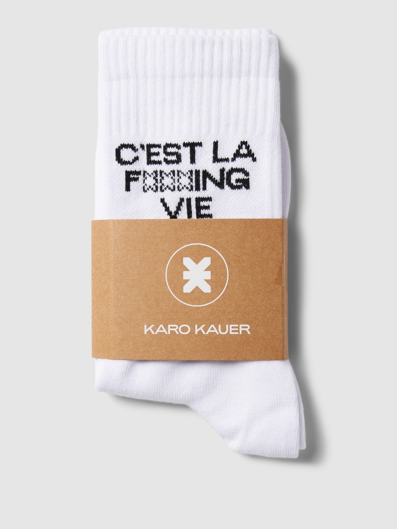 Socken mit Label-Print in weiß