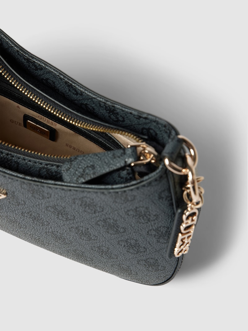 Shoulder Bag mit Allover-Logo Modell 'NOELLE' in anthrazit