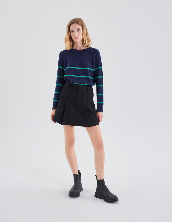 Jupe courte noire esprit battle Femme