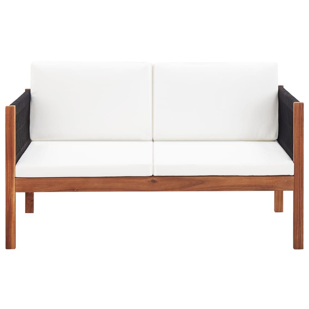 vidaXL Loungesofa Gartensofa 2-Sitzer Massivholz Akazie