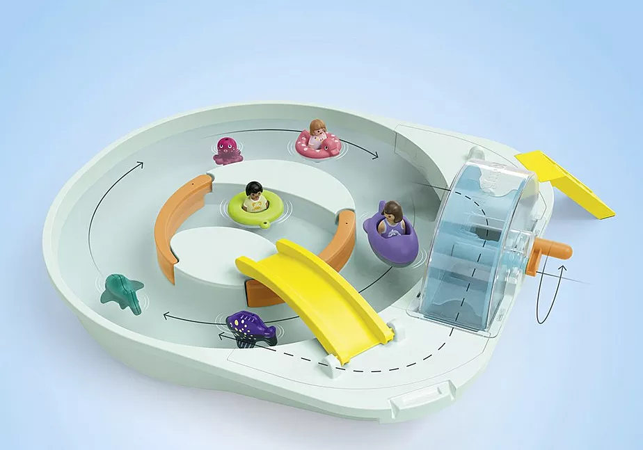 JUNIOR AQUA: Wasserbahn mit Wasserspielplatz und Lerneffekten
